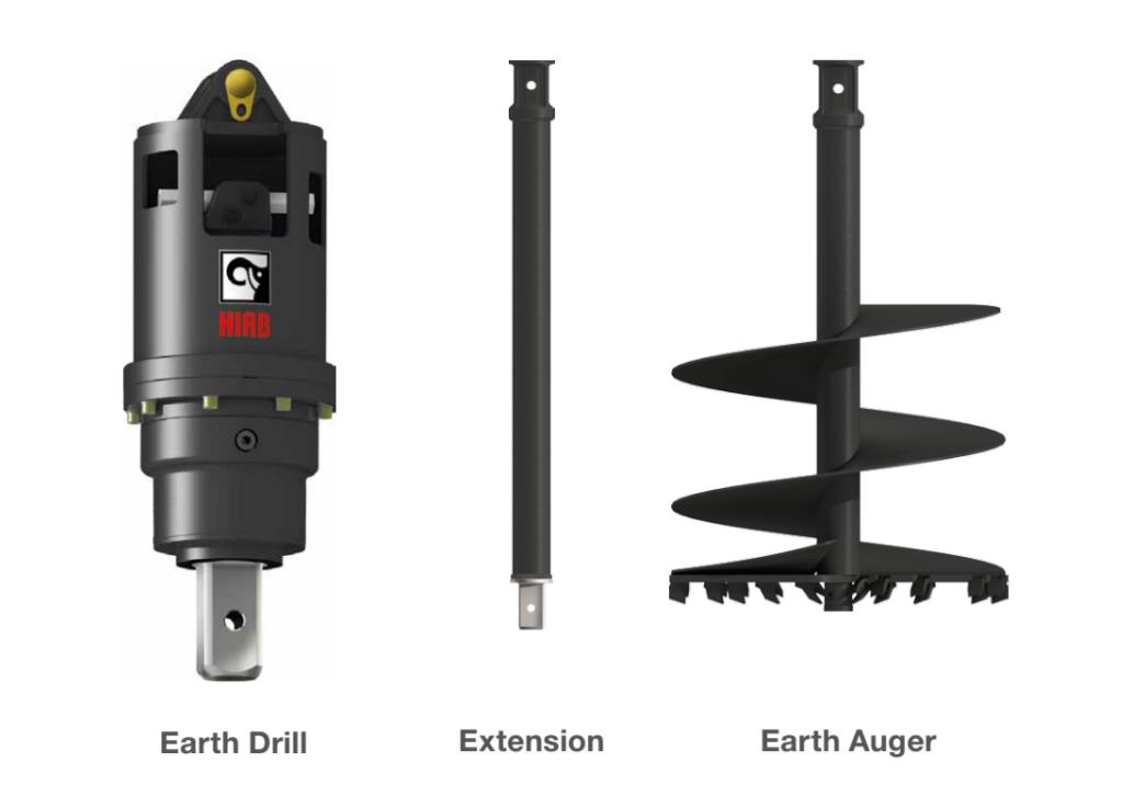 Loader Crane Earth Drills and Augers Hiab
